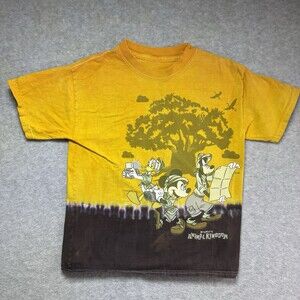 VTG Walt Disney World Kids T-shirt Animal Kingdom Tie Dye Disneyland Small (6-8)